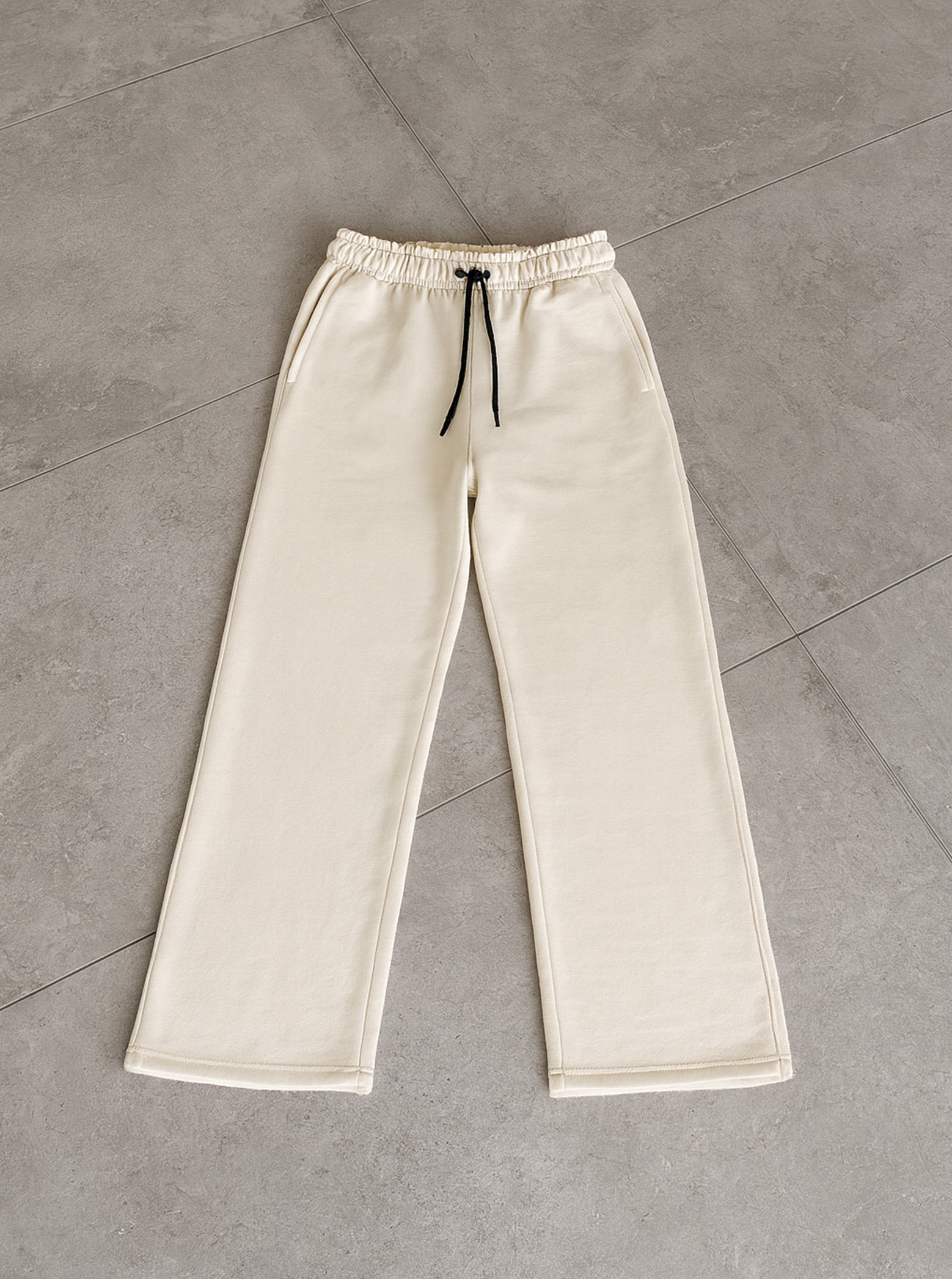 Cream Straight-fit Trouser
